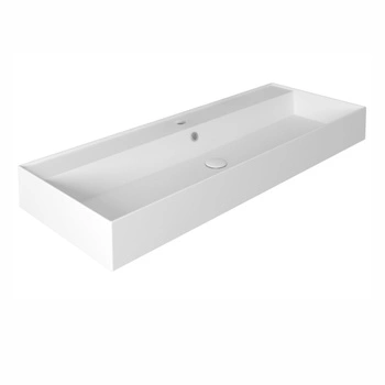 Sushaved Sink Simas Agile 121x46cm Obdélníkový, lesk, bílý.