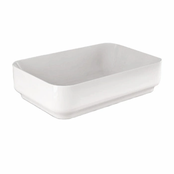 Obdélníkový top -ups, lesk, bílý.