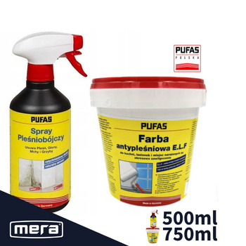 PUFAS Set Bright Spray 0,5L + bílá anti -file barva 0,75 l