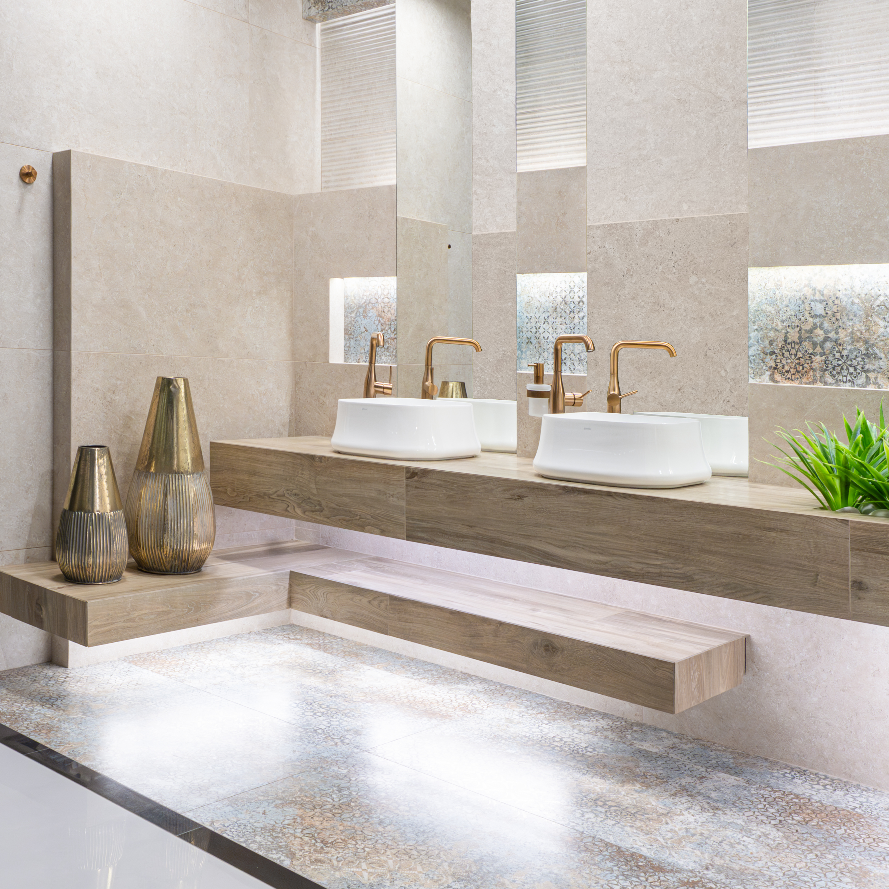 Subtelna elegancja w odcieniach miedzi i błękitu [BB18]