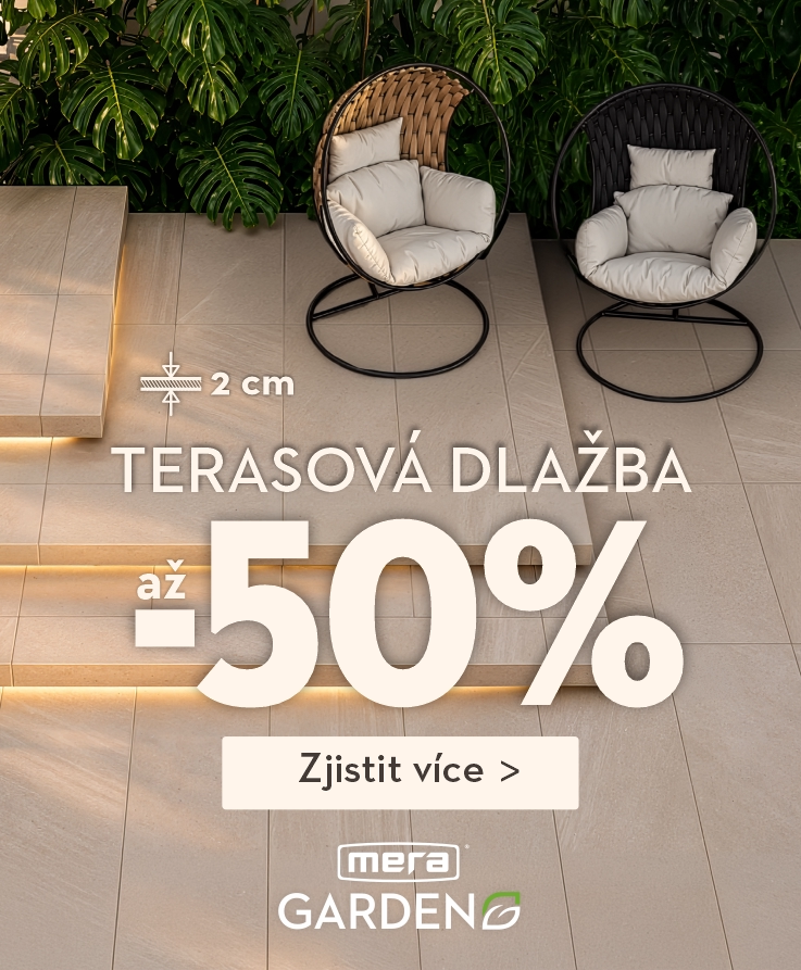 Terasová dlažba se slevou až 50 %