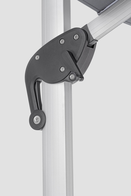 Parasol ogrodowy 300x400cm BOLZANO Ibis aluminium szary