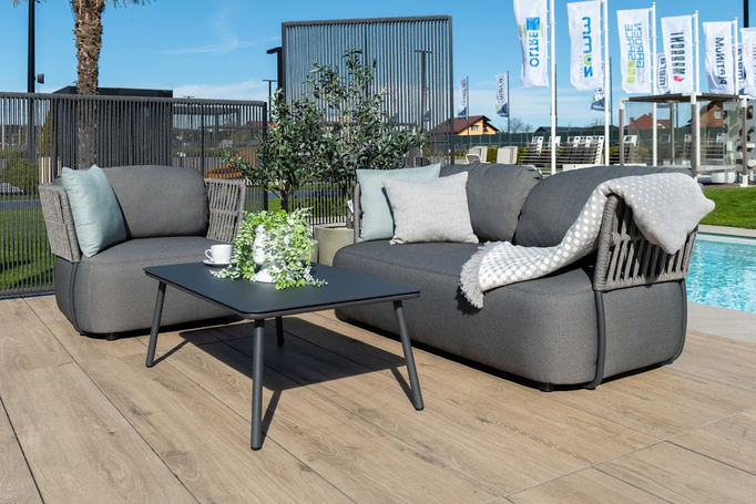 Parawan ogrodowy dekoracyjny BOLZANO Panaro 180x120 cm antracytowy 