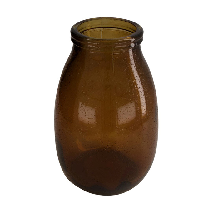 Recyklovaná skleněná váza tmavě hnědá conrad