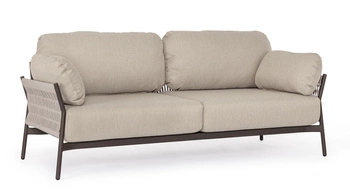 Sofa ogrodowa 2 osobowa BOLZANO Primavera aluminium beż