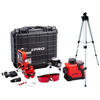 Laser płaszczyznowy czerwona wiązka LK-360.3D + STATYW TR 450 PRO-L1104