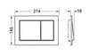 TECE base przycisk spłukujący do WC chrom matowy