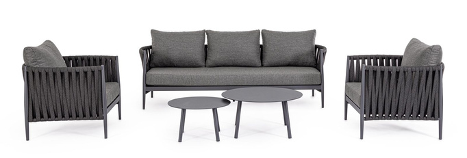 BOLZANO Sofa ogrodowa Juno aluminium antracyt