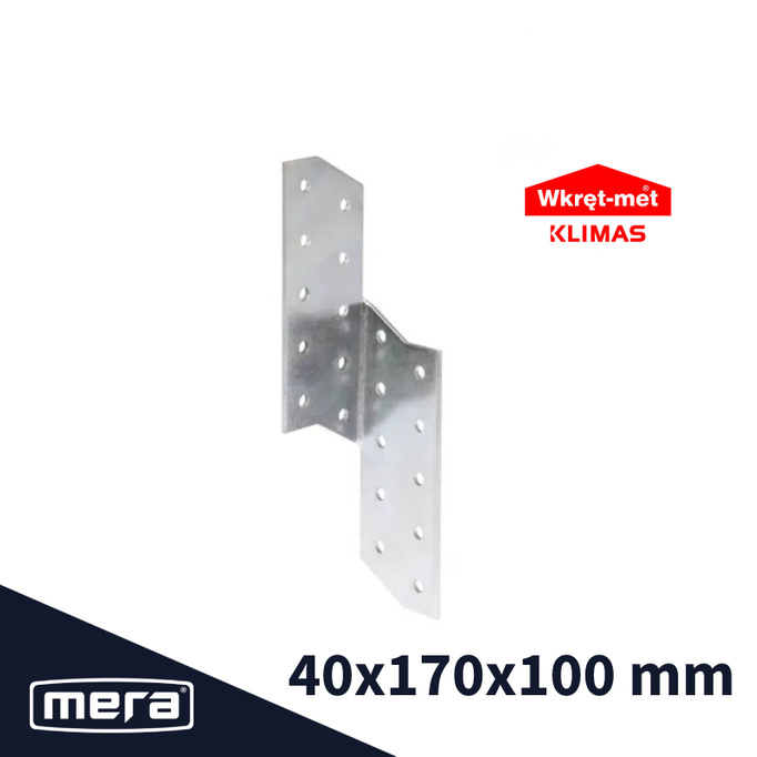 Wkręt-met łącznik krokwiowy 40x170x100 2mm