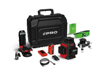 PRO Laser wieloliniowy PRO-AQ3DG GREEN (zielona wiązka) zestaw plus PRO-L1207