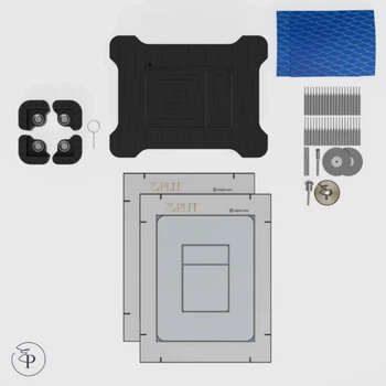 Edplit ukryty przycisk spłukujący WC - Kompatybilny z GROHE - czarny - z zestawem narzędzi E10010