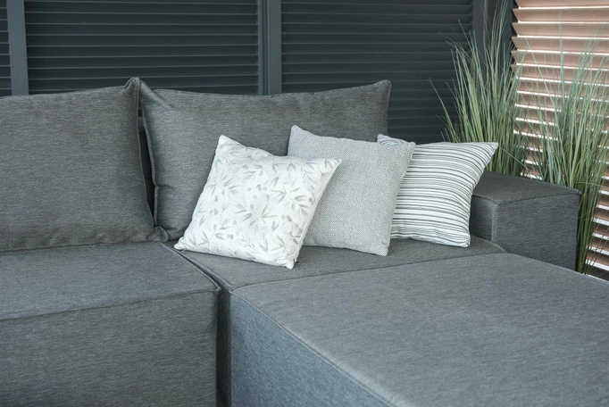 Narożnik ogrodowy 340x230 cm BOLZANO Modern jasno szary wyprzedaż ekspozycji