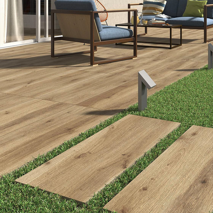 Płytka tarasowa 2cm Panaria Borealis Abisko Natural mat 40x120 drewnopodobna brązowy