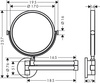 Lusterko kosmetyczne AXOR Universal Circular 42849000 Czerwony Złoty Polerowany