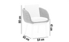 Krzesło ogrodowe SCOOP 64x65x80cm jasne szare aluminium
