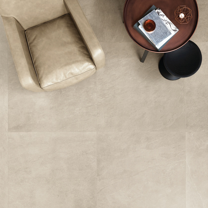 Płytka tarasowa 2cm Lea Waterfall Ivory Flow 90x90 imitacja kamienia beżowy II gatunek