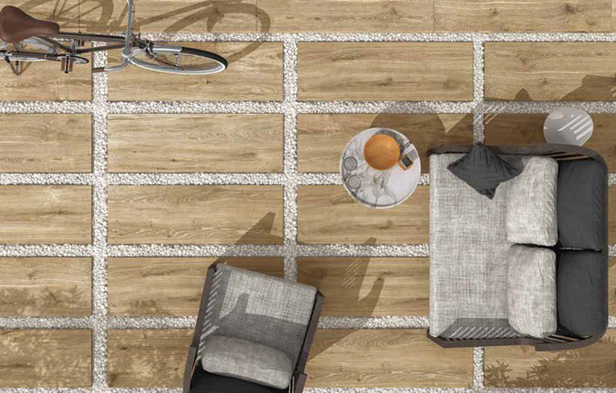 Płytka tarasowa 2cm Novabell Eiche Natur 40x120 drewnopodobna brązowy II gatunek