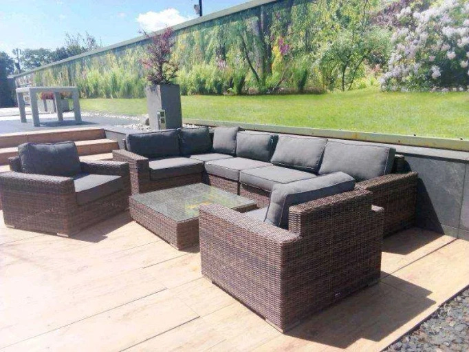 Meble ogrodowe MILANO II Royal Piaskowy + 2 x fotel Milano - EKSPOZYCJA