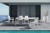 Stół ogrodowy LOOP 220×90cm prostokątny biały aluminium