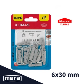 Wkręt-met kołki rozporowe z hakiem prostym 6x30  12 szt.