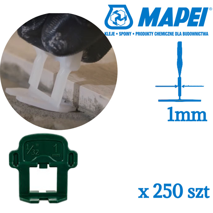 MapeLevel Easy WDG KLIPS  1mm 250 sztuk