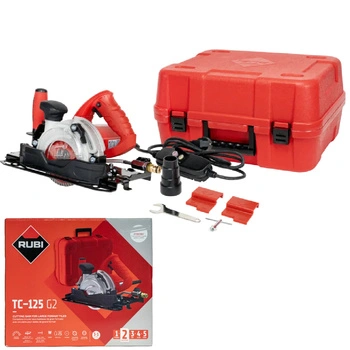 Rubi pilarka tarczowa TC-125 G2 do systemu z łączonymi prowadnicami G2 - z walizką