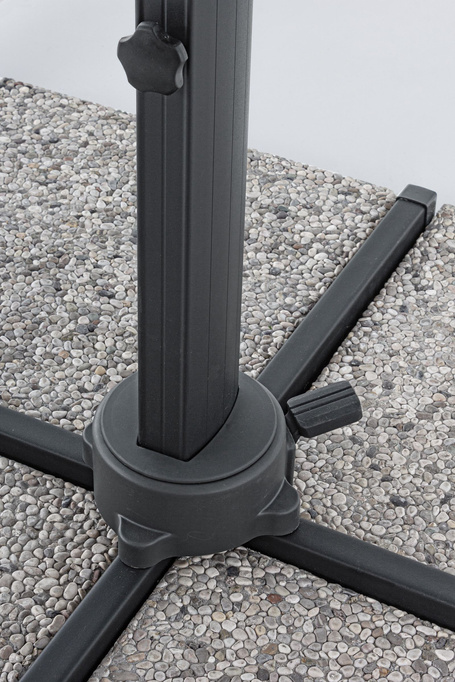 Parasol ogrodowy 300x300cm BOLZANO Ibis aluminium jasny szary