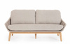 BOLZANO Sofa ogrodowa 2-osobowa Tivoli beżowa na nóżkach w stylu skandynawskim 168 cm