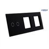 Livolo panel szklany czarny potrójny 702GG-62 włącznik 2+gn+gn