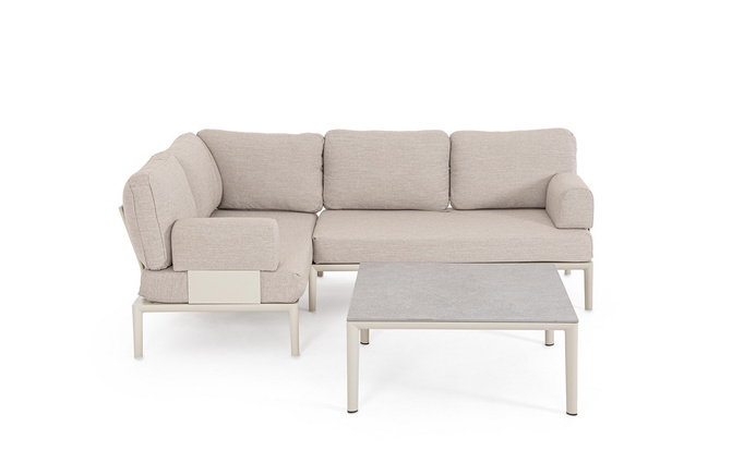 Narożnik ogrodowy BOLZANO Giacomo aluminium beż