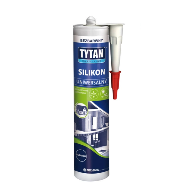 Tytan silikon uniwersalny Euro-Line bezbarwny 280 ml