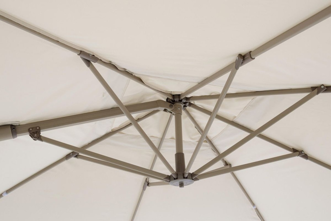Parasol ogrodowy 3m x 3m BOLZANO Santorino aluminium beżowy