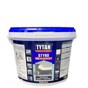 Tytan klej montażowy STYRO FIX do styropianu biały 4kg