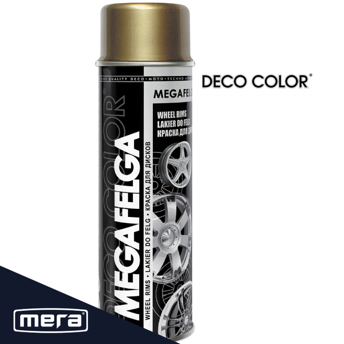 Spray Deco Color Megafelga Golden Gloss for RIMS a HUBCAPS 500 ml