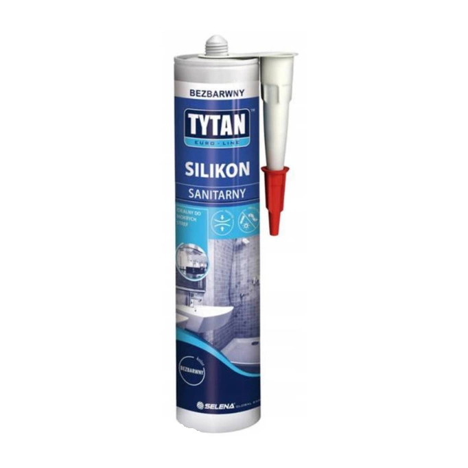 Silikon sanitarny bezbarwny EURO-LINE 280ml Tytan