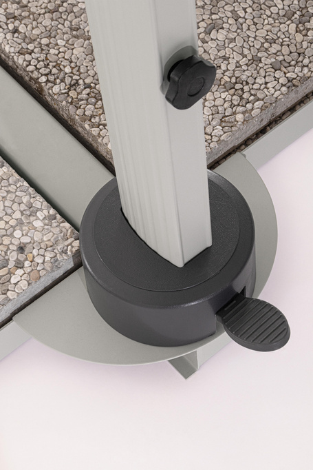 Parasol ogrodowy 3m x 4m BOLZANO Santorino aluminium szary