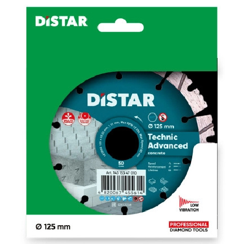Distar diamantový kotouč Technic Advanced univerzální / na beton 125 mm 14315347010
