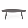 Stolik kawowy ogrodowy owalny BOLZANO Rossano antracytowy 120x75x30 cm 