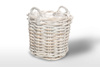 Rennes Rattan Basket ⌀50cm x výška 45 cm bílá otře