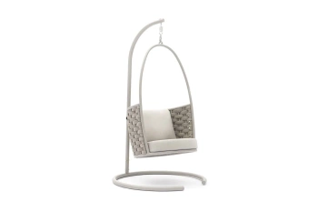 Kokon ogrodowy LOOP beżowy aluminium