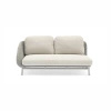 Sofa ogrodowa SCOOP 166×80cm prawostronna jasny szary aluminium