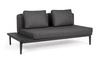 BOLZANO Sofa modułowa Monako antracytowa ogrodowa 174 cm na nóżkach