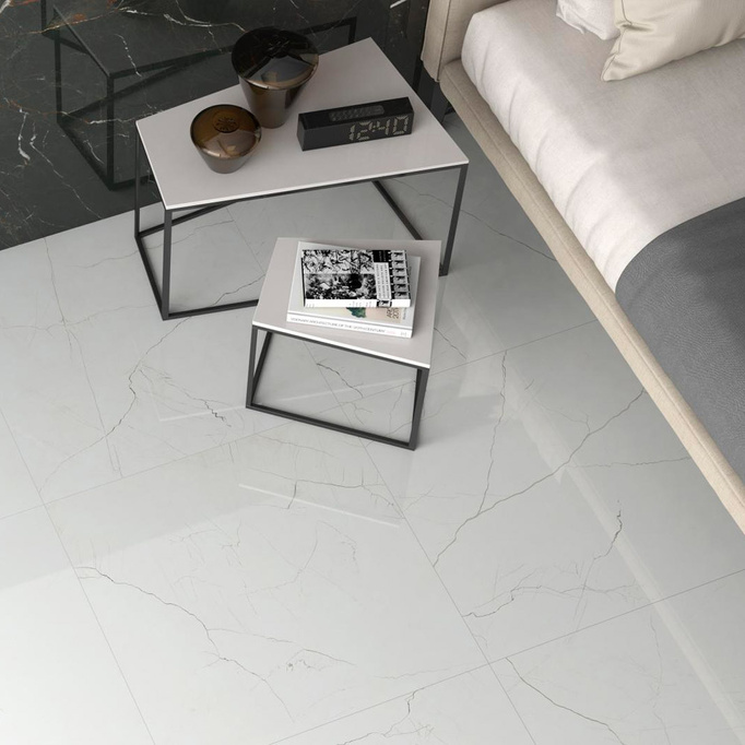 Płytka ścienno-podłogowa mat 120x120 10,7mm imitacja marmuru biały