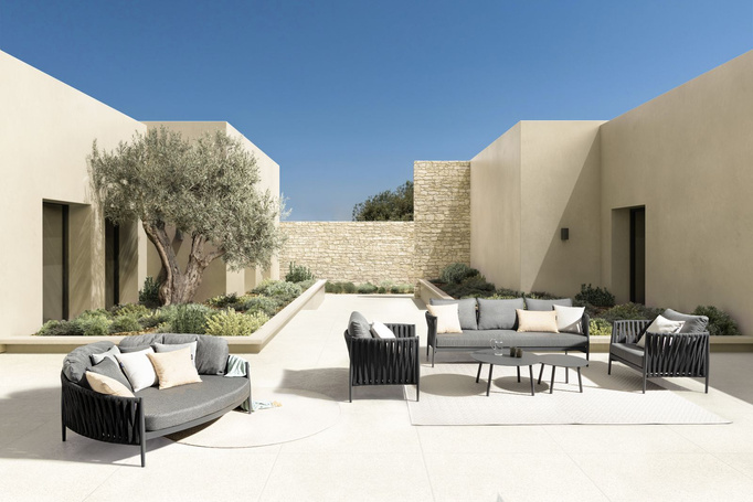 Łóżko ogrodowe BOLZANO Juno aluminium antracyt