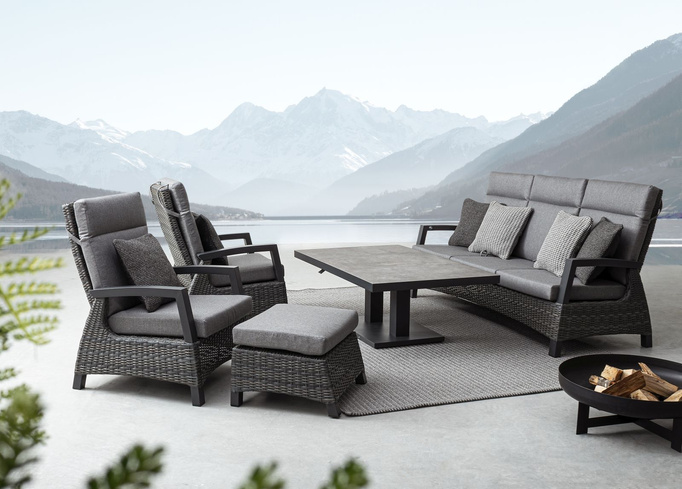 Poduszka outdoorowa dekoracyjna 45x45cm BOLZANO Sorgente materiał szary