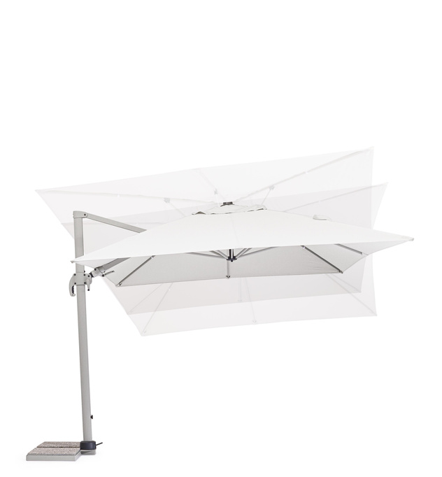 Parasol ogrodowy 3m x 4m BOLZANO Santorino aluminium szary