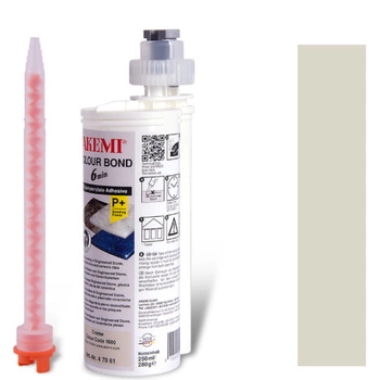 AKEMI COLOUR BOND 6min , KOLOR KREMOWY cream CC 1650 47066 żywica , klej do kamienia 250ml / 280g