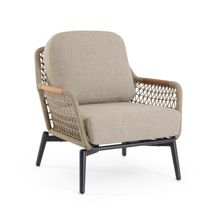 Fotel ogrodowy BOLZANO Etrusco antracyt/beż