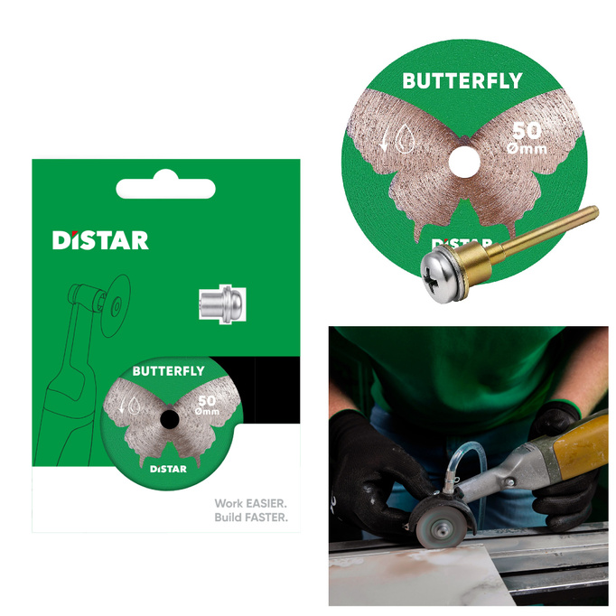 DISTAR Tarcza diamentowa 50x0,6x5,8H/3,2-3,0F z trzpieniem  Butterfly na mokro