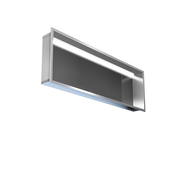 MCJ Podomítková police s LED osvětlením černá matná 100x32,5 cm